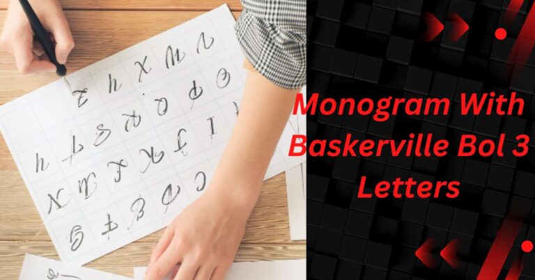 Monogram With Baskerville Bol 3 Letters