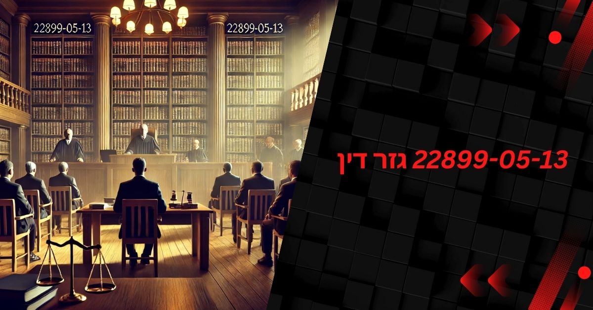 “22899-05-13 גזר דין”: Understanding Its Impact and Implications